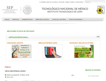 Tablet Screenshot of biblios.itleon.edu.mx